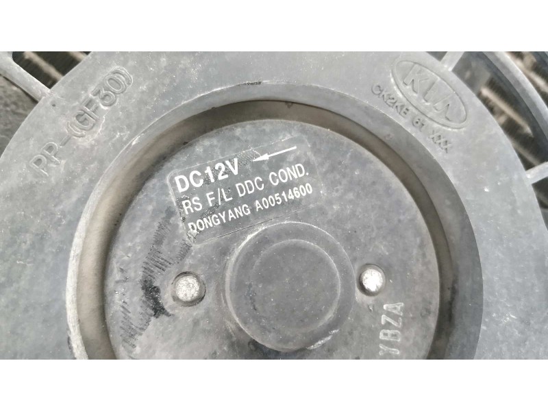 Recambio de electroventilador radiador aire acondicionado para kia carens 2.0 turbodiesel cat referencia OEM IAM A00514600  