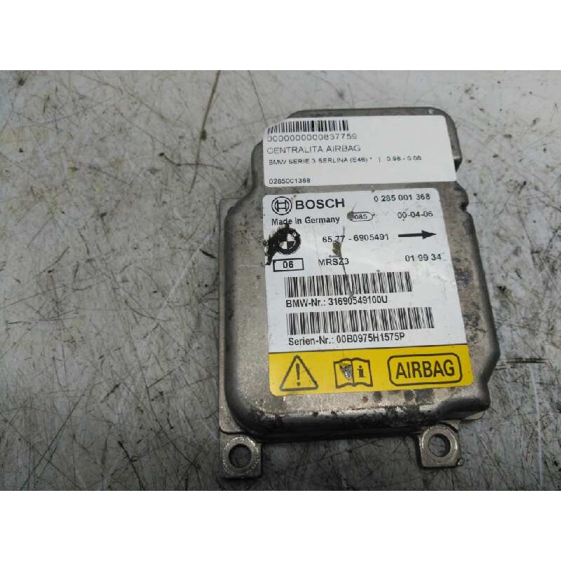 Recambio de centralita airbag para bmw serie 3 berlina (e46) referencia OEM IAM 0285001368  