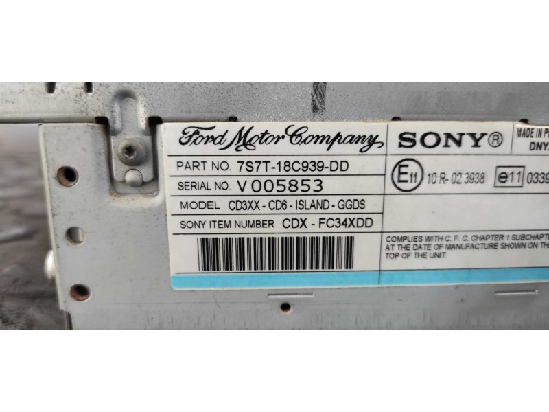 Recambio de sistema audio / radio cd para ford s-max (ca1) titanium (03.2010) referencia OEM IAM 7S7T18C939DD  
