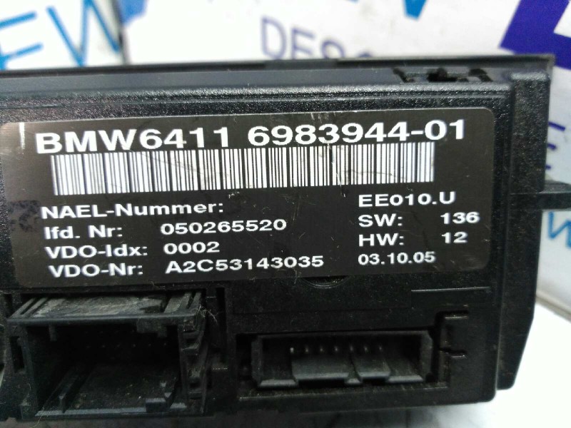 Recambio de mando climatizador para bmw serie 1 berlina (e81/e87) 2.0 16v diesel referencia OEM IAM 64116983944-01  