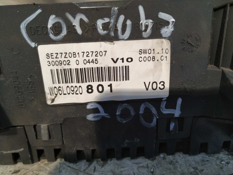 Recambio de cuadro instrumentos para seat cordoba berlina (6l2) 1.4 16v referencia OEM IAM W06L920801  