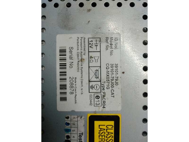 Recambio de sistema audio / radio cd para fiat sedici (189) 1.9 jtd 8v (d19aa) referencia OEM IAM 3910179J0  