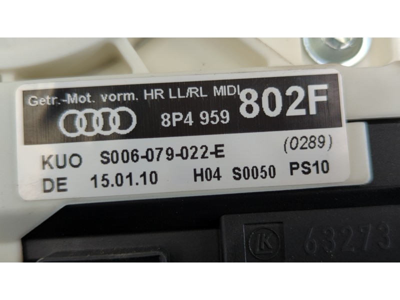 Recambio de elevalunas trasero derecho para audi a3 sportback (8p) 1.6 tdi ambition referencia OEM IAM 8P4959802F  
