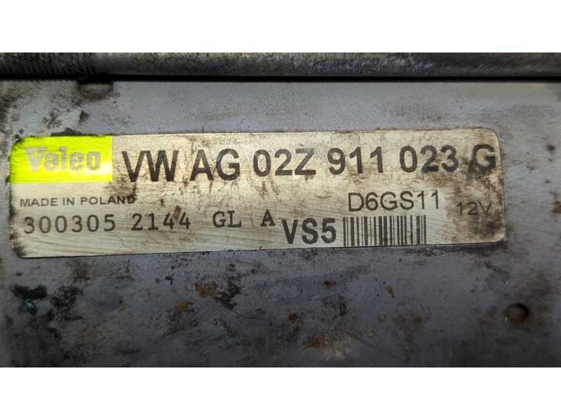 Recambio de motor arranque para audi a3 sportback (8p) 2.0 fsi ambiente referencia OEM IAM 02Z911023G  