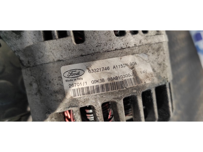 Recambio de alternador para ford focus berlina (cak) 1.8 tdci turbodiesel cat referencia OEM IAM 98AB10300JE  