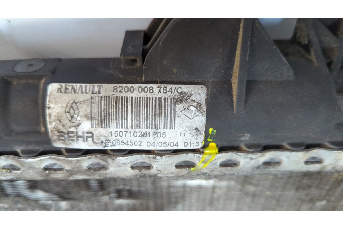 Recambio de radiador agua para renault laguna ii (bg0) 1.9 dci diesel cat referencia OEM IAM 8200008764C  