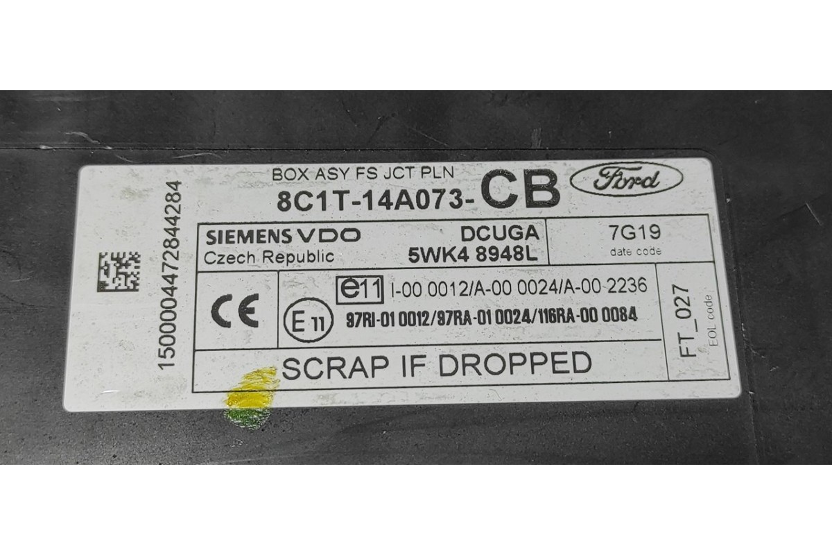 Recambio de caja reles / fusibles para ford transit caja abierta ´06 ft 330 k cabina simple, corta referencia OEM IAM 8C1T14A073