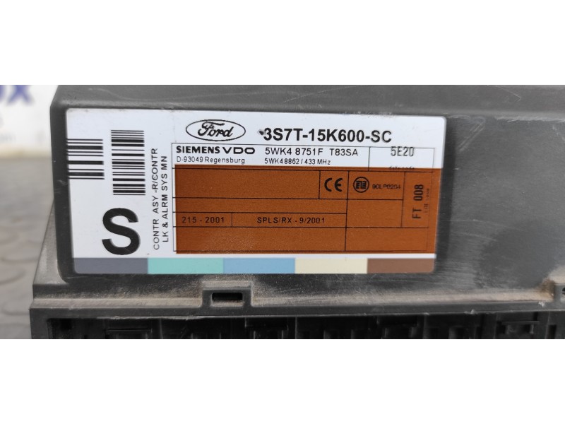 Recambio de modulo confort para ford mondeo berlina (ge) ambiente (06.2003) (d) referencia OEM IAM 3S7T15K600SC  