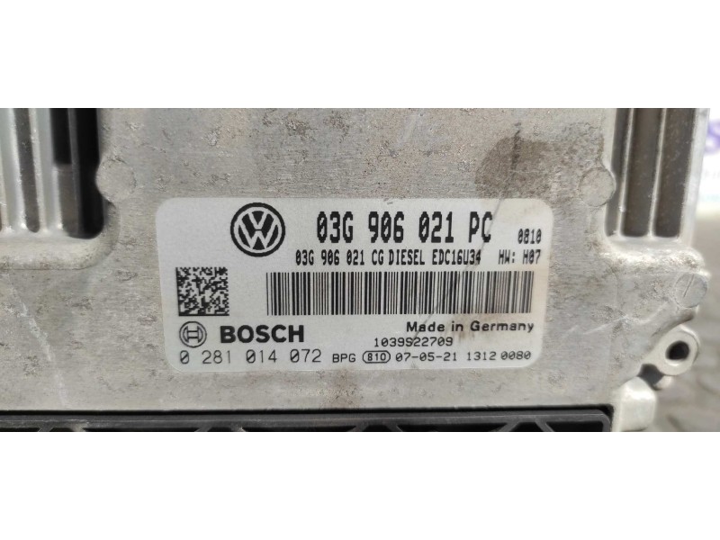 Recambio de centralita motor uce para volkswagen caddy ka/kb (2k) 1.9 tdi (bsu) referencia OEM IAM 03G906021PC  