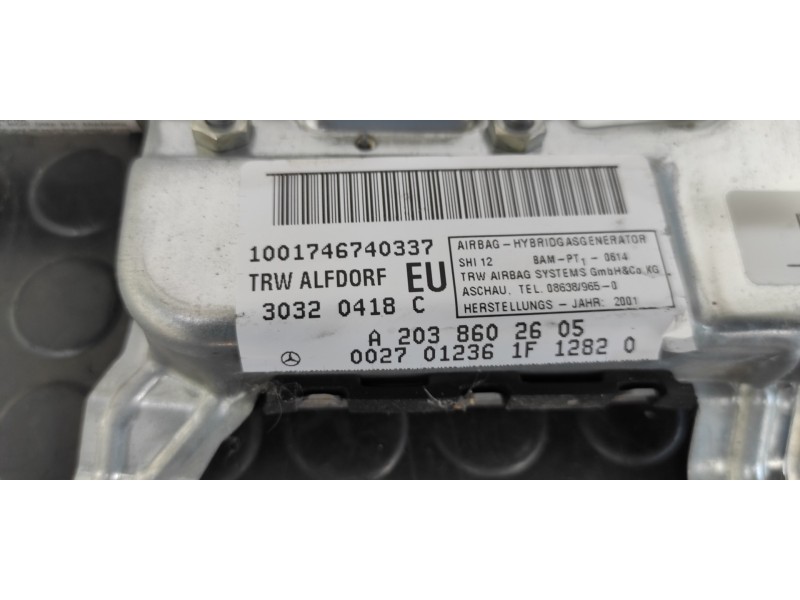 Recambio de airbag lateral delantero derecho para mercedes-benz clase c (w203) berlina 2.7 cdi 20v cat referencia OEM IAM A20386