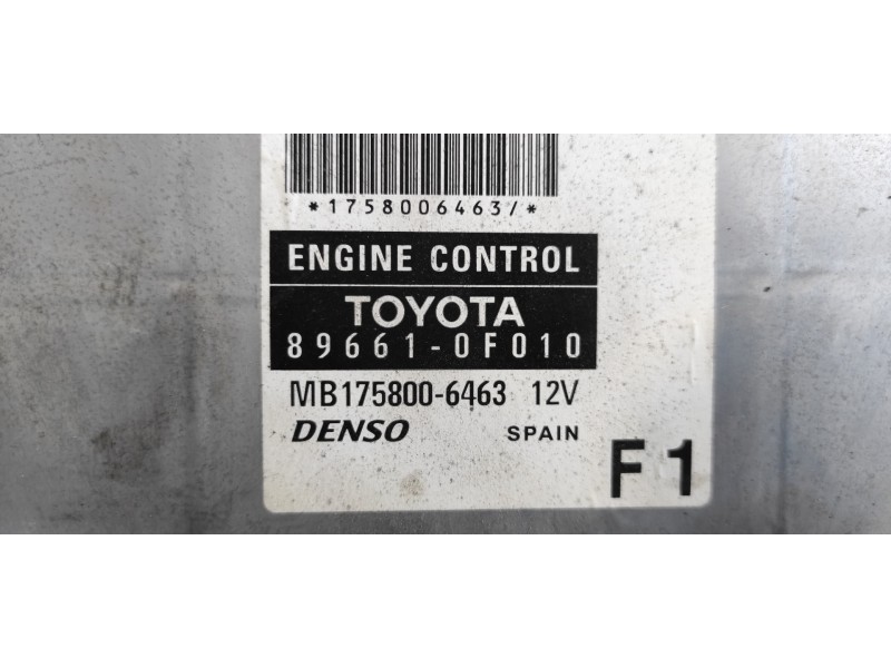 Recambio de centralita motor uce para toyota corolla verso (r1) 2.0 turbodiesel cat referencia OEM IAM 896610F010  