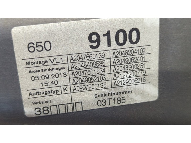 Recambio de elevalunas delantero izquierdo para mercedes-benz clase c (w204) lim. c 220 cdi blueefficiency amg edition (204.002)
