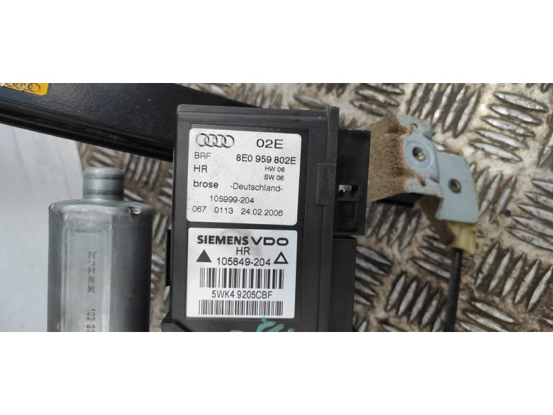 Recambio de elevalunas trasero derecho para audi a4 avant (8e) 2.0 tdi quattro (dpf) referencia OEM IAM 8E0839462B  