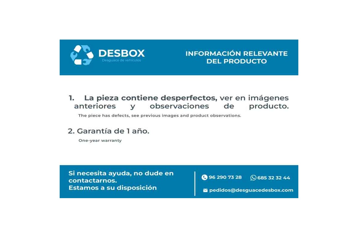 Recambio de piloto trasero izquierdo para mercedes-benz clase e (w211) berlina e 220 cdi referencia OEM IAM A2118200364  
