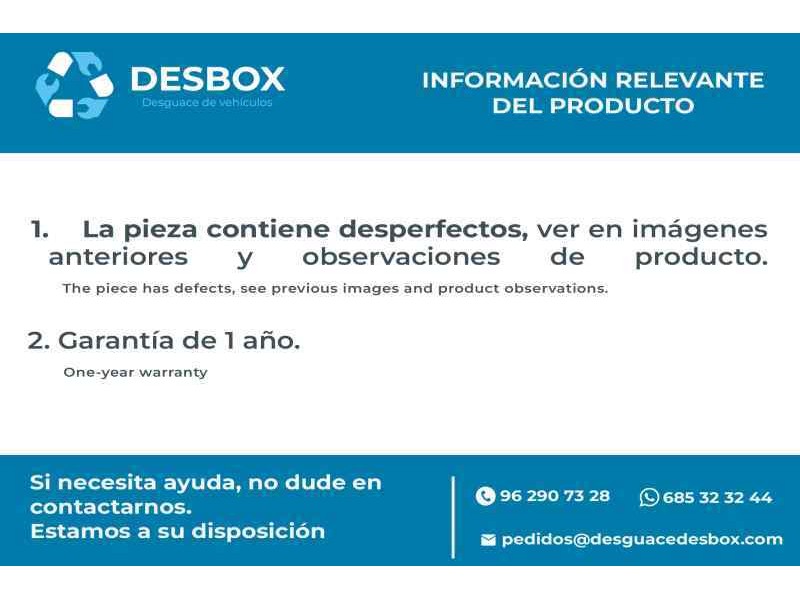 Recambio de paragolpes delantero para nissan juke (f15) 1.6 referencia OEM IAM   