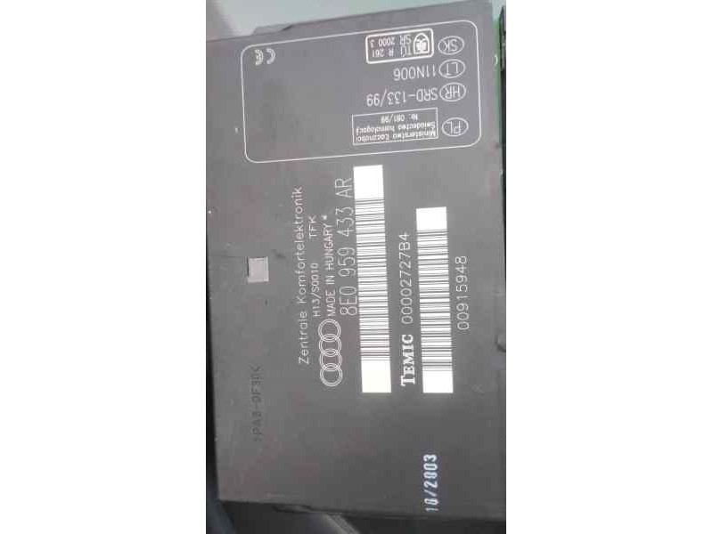Recambio de centralita confort para audi a4 berlina (8e) 2.5 tdi (120kw) referencia OEM IAM   