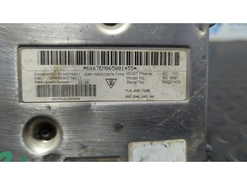 Recambio de modulo electronico para porsche boxster (tipo 987) básico referencia OEM IAM 99764620900  