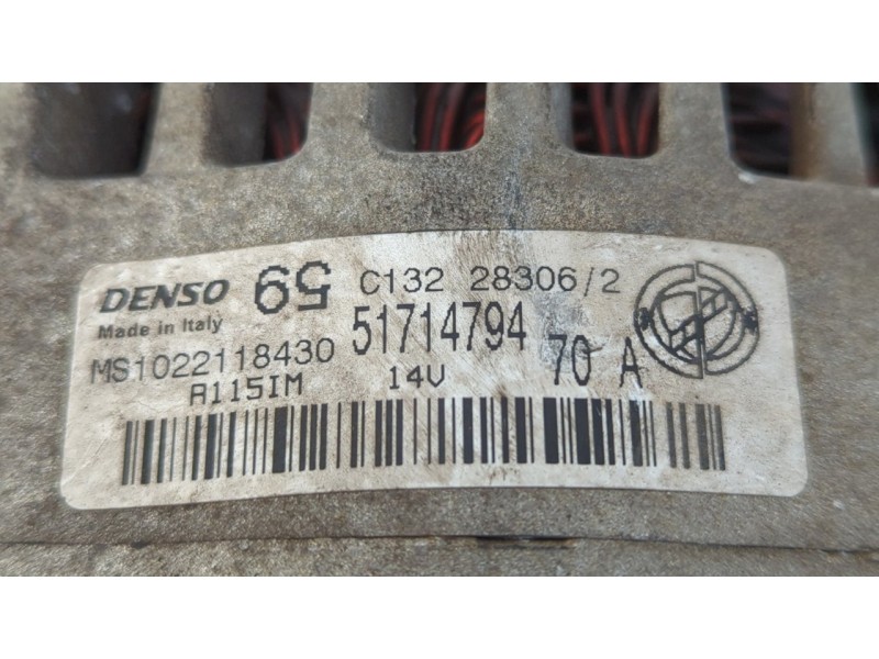 Recambio de alternador para fiat grande punto (199) 1.4 16v active (01.2007) referencia OEM IAM 51714794  