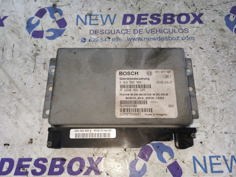 Recambio de centralita cambio automatico para citroen c5 berlina 2.2 hdi sx automático referencia OEM IAM 9659205980  