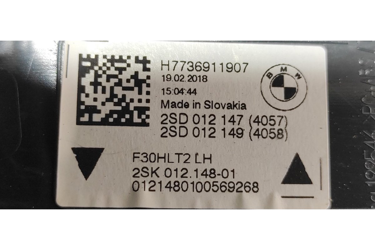 Recambio de piloto porton izquierdo para bmw serie 3 lim. (f30) 318d advantage referencia OEM IAM H7736911907  