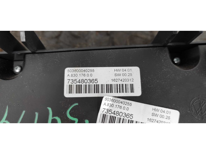 Recambio de mando climatizador para fiat bravo (198) 1.6 16v multijet easy (77kw) referencia OEM IAM 735480365  
