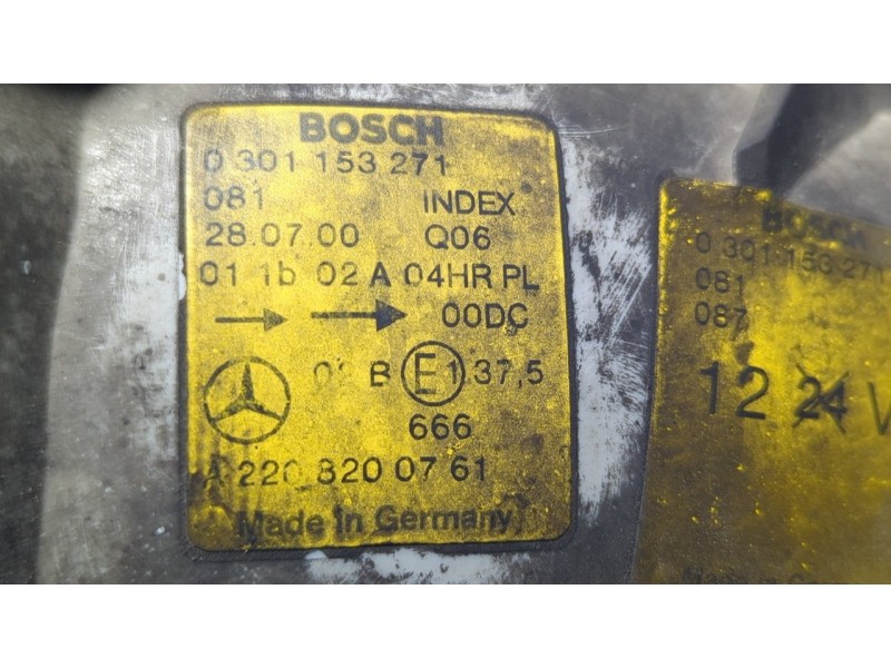 Recambio de faro izquierdo para mercedes-benz clase s (w220) berlina 320 cdi (220.026) referencia OEM IAM A2208200761  