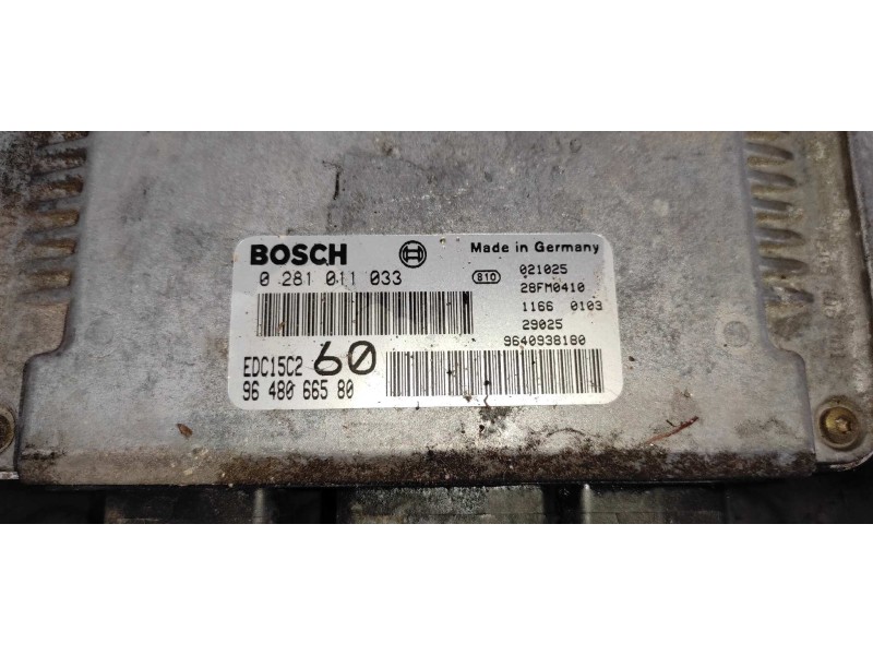 Recambio de centralita motor uce para peugeot 807 2.2 hdi fap cat (4hw) referencia OEM IAM 9648066580  