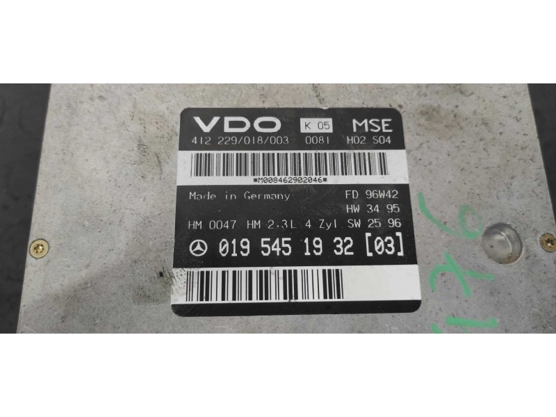 Recambio de centralita motor uce para mercedes-benz clase e (w210) berlina 230 (210.037) referencia OEM IAM 0195451932  