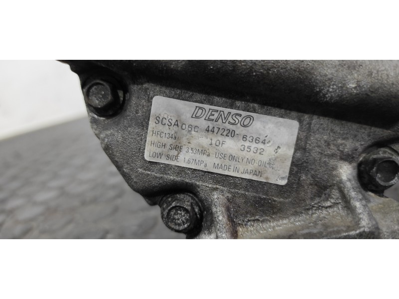 Recambio de compresor aire acondicionado para toyota corolla (e12) 2.0 d-4d linea luna berlina referencia OEM IAM 4472206364  