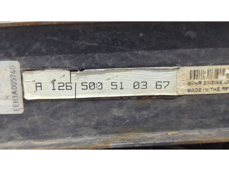 Recambio de radiador agua para mercedes-benz clase s (w126) berlina+coupe se 300 referencia OEM IAM R126500510367  