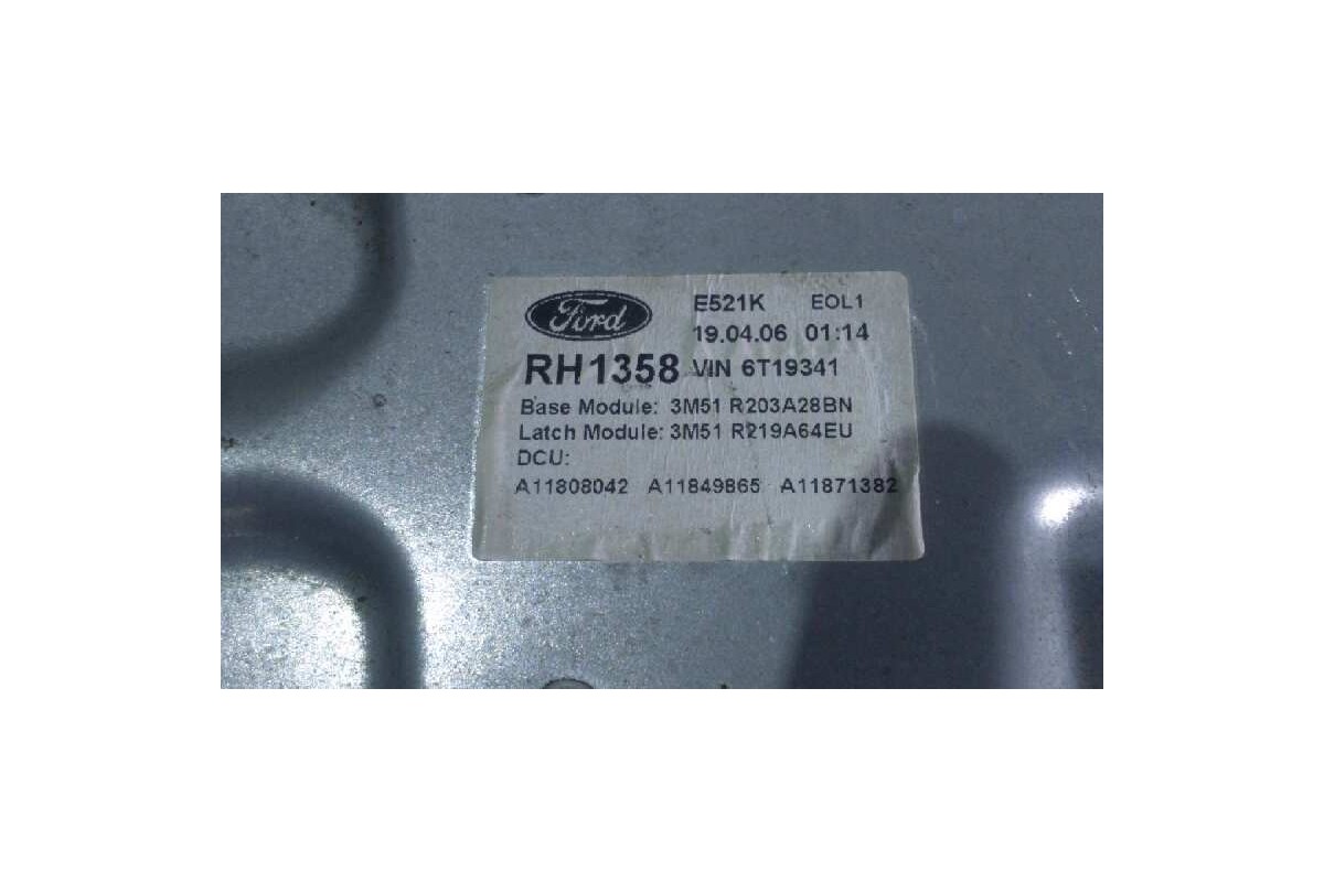 Recambio de elevalunas delantero derecho para ford focus c-max (cap) 1.6 tdci cat referencia OEM IAM 3M51R045H16A  