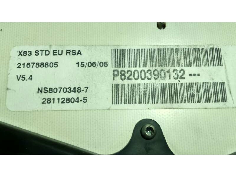 Recambio de cuadro instrumentos para renault trafic caja cerrada (ab 4.01) 1.9 diesel referencia OEM IAM 8200390132  