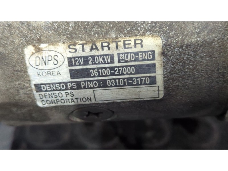Recambio de motor arranque para kia cerato 2.0 ex crdi berlina (4-ptas.) referencia OEM IAM 3610027000  